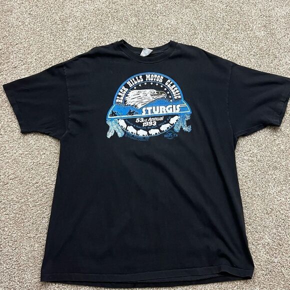 Vintage 90s Biker Sturgis Shirt Men's 2XL - Picture 1 of 7